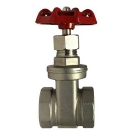 MIDLAND METAL Gate Valve, 34 Nominal, 200 psi, 47 mm Inlet to Outlet Length, 95 mm Top to Inlet Center, CF8M 316 949254